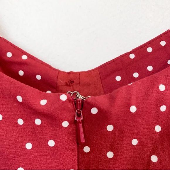 ASOS Design Pink Cotton Polka Dot Babydoll Mini Dress Sz 0 - Picture 11 of 13